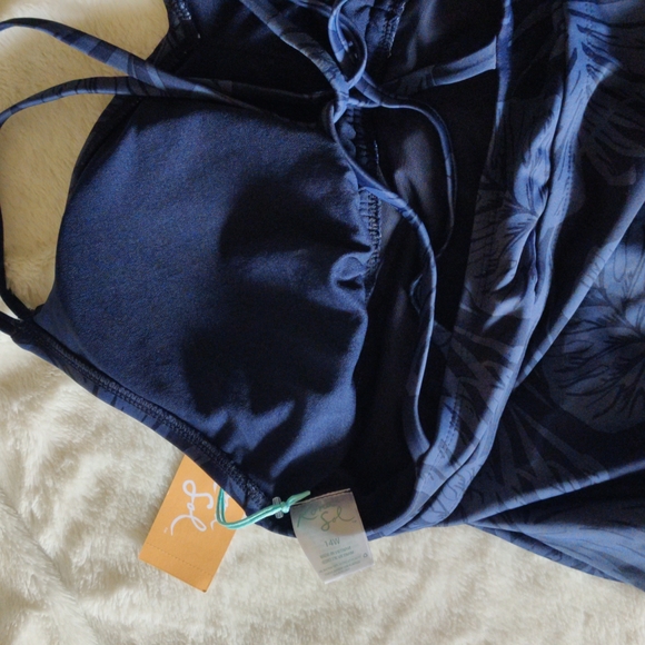 Kona Sol blue one piece bathing suit - Picture 5 of 7